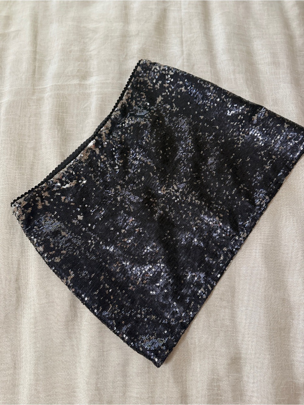 Black Sequin Micro Mini Skirt - M - Picture 4 of 8